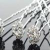 20 Pcs Women Wedding Bridal Rhinestone Hair Pins Clips Crystal Headwear view 3