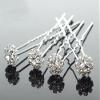 20 Pcs Women Wedding Bridal Rhinestone Hair Pins Clips Crystal Headwear view 4