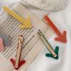 6 Pcs Colorful Arrow Shape Hair Barrettes Duckbill Hairpins Alligator Hair Clips Bobby Hair Pins view 3