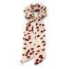 9 Pcs Bowknot Hair Scrunchies Satin Chiffon Scarf Hair Bows Polka Dot Pattern Ties Floral Scrunchy Ponytail Holder Hair Scrunchy Ropes view 3