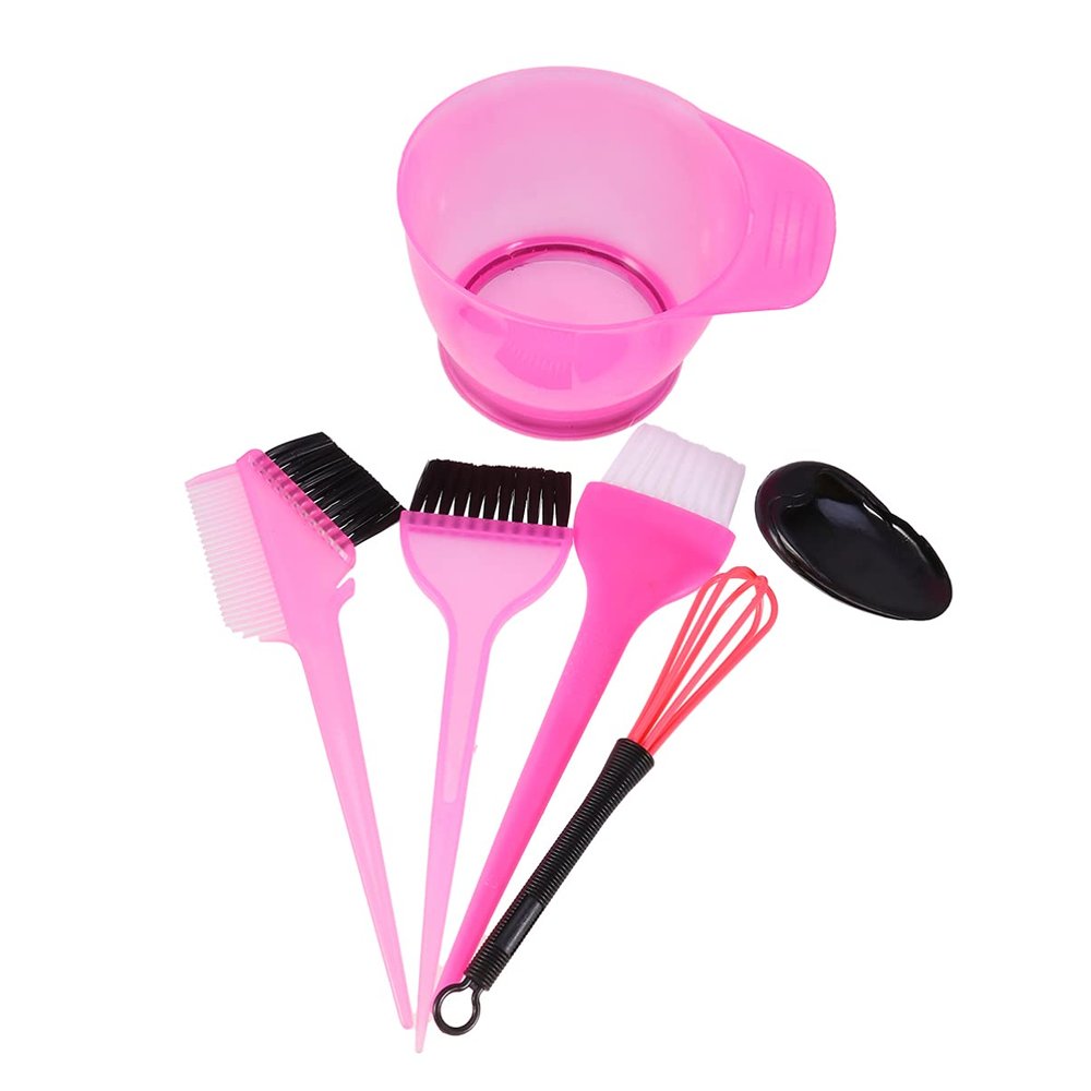 FOMIYES 6Pcs Hair Dye Brush and Bowl Set Hair Dye Kit and Mixing Bowl Colours DIY Salon