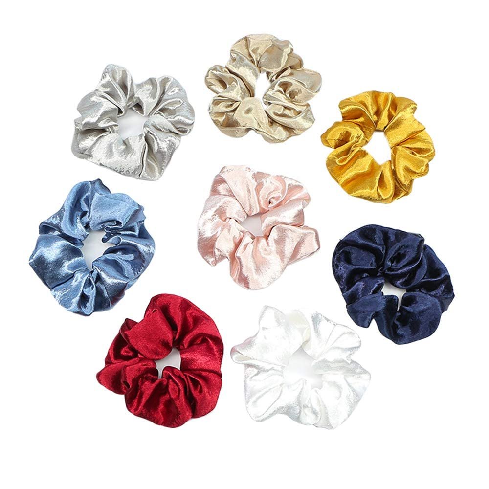 9 Pcs Vintage Elastic Hair Scrunchies Hair Bobbles Hair Ties Ropes Ponytail Holder Hair Scrunchy Vair Bands Ties