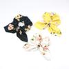 7 Pcs Chiffon Hair Scrunchies Elastic Hair Ties Rabbit Bunny Ear Bowknot Hair Bands Polka Dot Ponytail Holder Floral Hair Scrunchy view 2