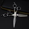 Professional Hair Cutting Shears, Professional 6inch Upscale scissor Damascus cut hair scissors cutting barber tools haircut thinning shears hairdresser scissors (Color : Set) view 1
