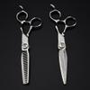 Professional Hair Cutting Shears, Professional 6inch Upscale scissor Damascus cut hair scissors cutting barber tools haircut thinning shears hairdresser scissors (Color : Set) view 4