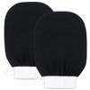 Clarial Exfoliating Body Scrub for Bath and Shower Use - Face Scrubber and Body Exfoliator Mitt, Dead Skin Remover - Exfoliating Glove Shower Scrub for Men and Women - Pair Black view 1