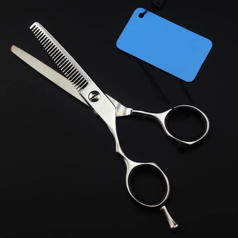 Professional Hair Cutting Shears, 5.5 Inch left hand Hairdressing Scissors 9CR 62HRC Cutting/Thinning Scissors (Color : Thinning)