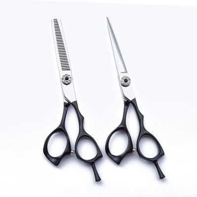 Professional Hair Cutting Shears, 6 inch Scissors Japan 440C Professional Hairdressing Scissors Hair Cutting Scissors Thinning Scissors (Color : Set)