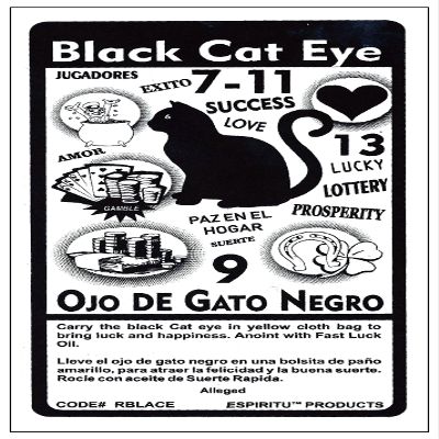 12 PCS AURA VARIETY Black CAT Eye Faux-IMITACIN OJO DE GATO Negro