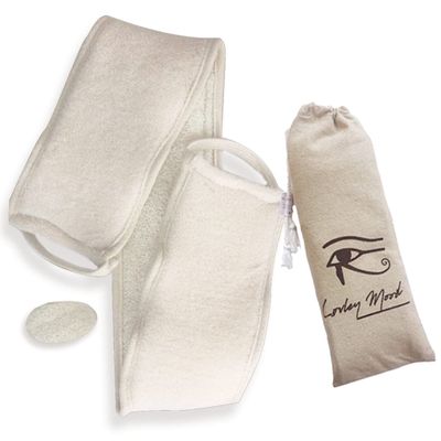 Natural Egyptian Loofah Exfoliating Back Scrubber and Mini Facial Loofah