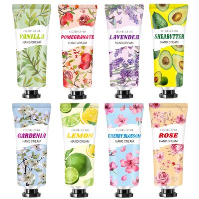 CRISTALBOX 8 PACK Hand Cream Christmas Gifts for Women,Travel Size in Bulk Lotions for Dry Hands,Mini Hand Lotion for Mothers Day Gifts,Easter Gift for Teens,Appreciation Gift,Baby Shower Party Gift
