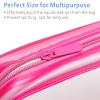PACKISM Clear Makeup Bags - 3 Pack TSA Approved Clear Travel Bags for Toiletries, Carry on Toiletry Bag TSA Approved Toiletry Bag, Matte Rose Red view 4