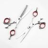 Swivel Thumb Hair Cutting Shears, 6inch Titanium Flying Shears Swivel Thumb Shears Rotary Hair Scissors Hairdressing Fly Scissors Hairdresser Scissors (Color : 6 inch set) view 1
