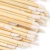 100pcs Disposable Bamboo Handle Lip Brushes Lipstick Lip Gloss Wands Applicator Makeup Tool view 3