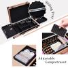FRENESSA Professional Rolling Makeup Case Aluminum Trolley Train Case with Swivel Wheels for Makuep Artist Travel Cosmetic Organizer with Sliding Drawers for Nail Tech Hairstylist Barber Rose Gold view 3