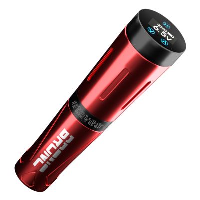 BRONC Staves Wireless Tattoo Machine Rotary Pen Style Supply Coreless Motor 1800mAh Battery Power (Red)