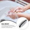 KALLORY 3pcs Professional Stainless Steel Nail Brush Flexible Bristles for Easy Cleaning for Nail Care Kitchen Use Compact Design for Travel Multi-purpose for Vegetables Shoes view 3