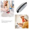 KALLORY 3pcs Professional Stainless Steel Nail Brush Flexible Bristles for Easy Cleaning for Nail Care Kitchen Use Compact Design for Travel Multi-purpose for Vegetables Shoes view 4