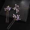 JWICOS Bridal Wedding Crystal Hair Pins Bride Hair Pieces Wedding Hair Accessories for Women and Girls Pack of 3 (AB color) view 1