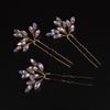 JWICOS Bridal Wedding Crystal Hair Pins Bride Hair Pieces Wedding Hair Accessories for Women and Girls Pack of 3 (AB color) view 3