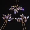 JWICOS Bridal Wedding Crystal Hair Pins Bride Hair Pieces Wedding Hair Accessories for Women and Girls Pack of 3 (AB color) view 4