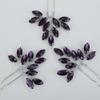 JWICOS Bridal Wedding Crystal Hair Pins Bride Hair Pieces Wedding Hair Accessories for Women and Girls Pack of 3 (Purple) view 3