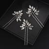 JWICOS Bridal Wedding Crystal Hair Pins Bride Hair Pieces Wedding Hair Accessories for Women and Girls Pack of 3 (Silver) view 1