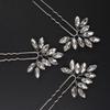 JWICOS Bridal Wedding Crystal Hair Pins Bride Hair Pieces Wedding Hair Accessories for Women and Girls Pack of 3 (Silver) view 4