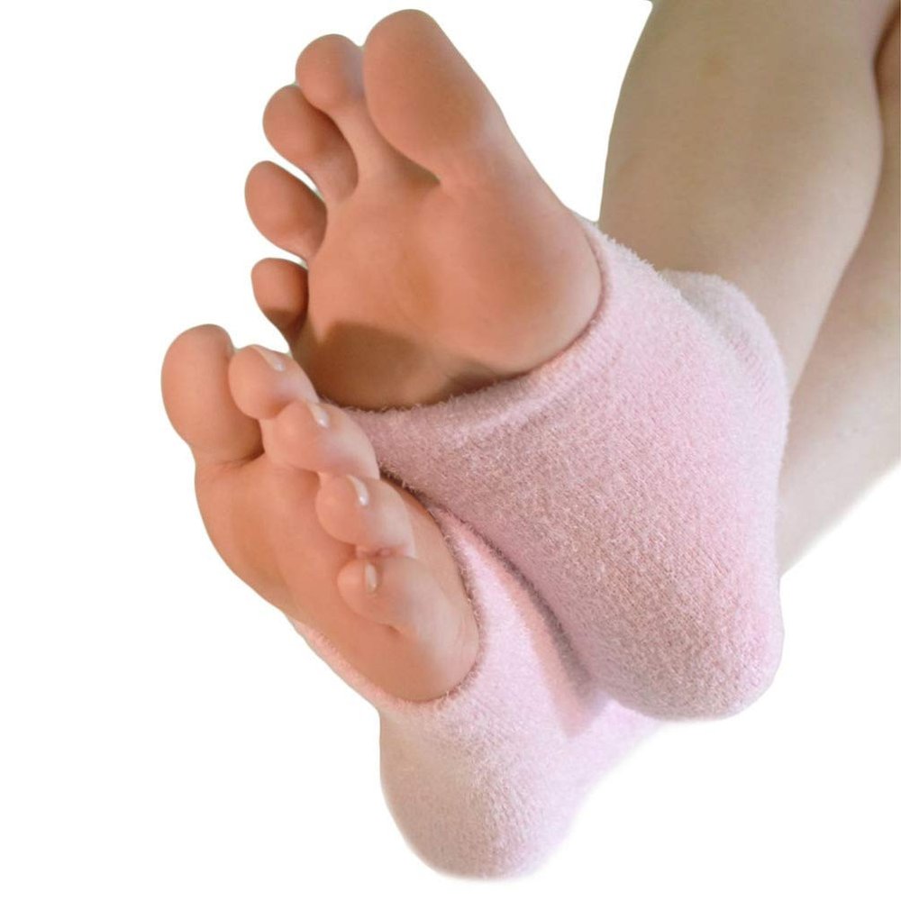 FOMIYES Moisturizing Gel Heel Socks for Dry Open Toe Comfy Socks Vented Design Vitamin-enriched Foot Care for Daily Use and Intensive Treatment