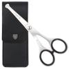 3 Swords Germany  professional NOSTRIL NOSE and EAR HAIR SCISSORS trimmer, stainless steel, straight blade rounded tip with black case for men and women view 1