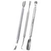Cuticle Pusher Stainless Steel Dual Head Nail Scraper for Gel Nails Uv Gel Polish Remover Tool - Cuticle Stick for Fingernails and Toenails (Pusher Set) view 1