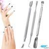 Cuticle Pusher Stainless Steel Dual Head Nail Scraper for Gel Nails Uv Gel Polish Remover Tool - Cuticle Stick for Fingernails and Toenails (Pusher Set) view 2