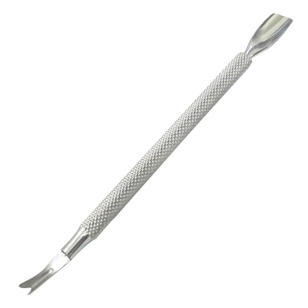 Cuticle Pusher Stainless Steel Dual Head Nail Scraper for Gel Nails Uv Gel Polish Remover Tool - Cuticle Stick for Fingernails and Toenails (Pusher & Trimmer)