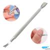 Cuticle Pusher Stainless Steel Dual Head Nail Scraper for Gel Nails Uv Gel Polish Remover Tool - Cuticle Stick for Fingernails and Toenails (Pusher & Trimmer) view 2