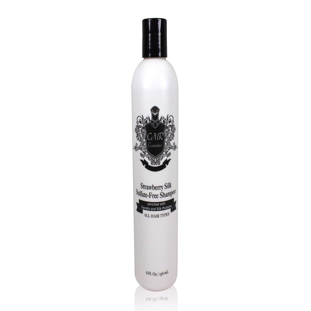 CMR Cosmetics Strawberry Silk Shampoo - Sulfate-Free Shampoo, Keratin & Silk Protein Enriched, Softening Hair Shampoo for All Hair Types, Intense Moisture, Sweet Strawberry Scent
