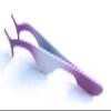 False Eyelash Applicator Tool Eyelash Extension Tweezers (Purple & White) view 3
