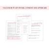 Vacuum Butt Lift Therapy Intake, Consent, and Aftercare Form | 75 Pack | 8.5x11" inch Paper Size Form | Eyelash Extension Supplies | Client Signature | Butt Lift Cupping | White and Pink Design view 3