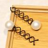10 Pcs Pearl Spiral Hair Pins Metal Spiral Twist Hairpins Swirl Hair Twists Wedding Bridal Coils Hair Clips view 2