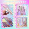 BESARME10 Pcs Holographic Makeup Bags Bulk, Clear Portable Zippered Toiletry Bag for Bachelorette Valentines Day Gifts Party Favors Waterproof Cosmetic Bags Wedding Gifts for Bride Bridesmaids view 3