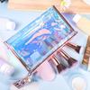 BESARME10 Pcs Holographic Makeup Bags Bulk, Clear Portable Zippered Toiletry Bag for Bachelorette Valentines Day Gifts Party Favors Waterproof Cosmetic Bags Wedding Gifts for Bride Bridesmaids view 4