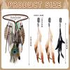 XunYee 3 Pack Feather Hair Clips 1 Boho Feather Headband Hippie Hair Extension with Clip Comb Set for Women Costume(Black and Brown,Boho Style) view 3