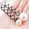 10 Pcs Pearl Spiral Hair Pins Metal Spiral Twist Hairpins Swirl Hair Twists Wedding Bridal Coils Hair Clips view 2