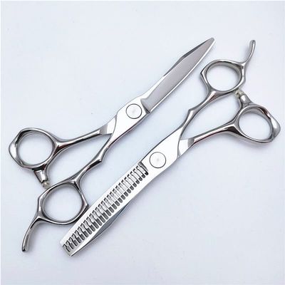 Professional Hair Cutting Shears, 6-inch haircut scissors sword type hair scissors tooth cut thin scissors salon hair clipping flat shear set (Size : Set)