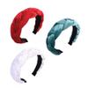 3 Pcs Velvet Braided Headbands Flock Padded Headbands Hair Hoop Hair Head Bands Turban Wide Thick Twist Hairbands view 1