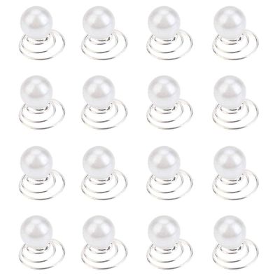 12 Pcs Swirl Hair Twists Coils Hair Clips Wedding Bridal Spiral Hair Pins Rhinestone Pearl Metal Spiral Twist Hairpins