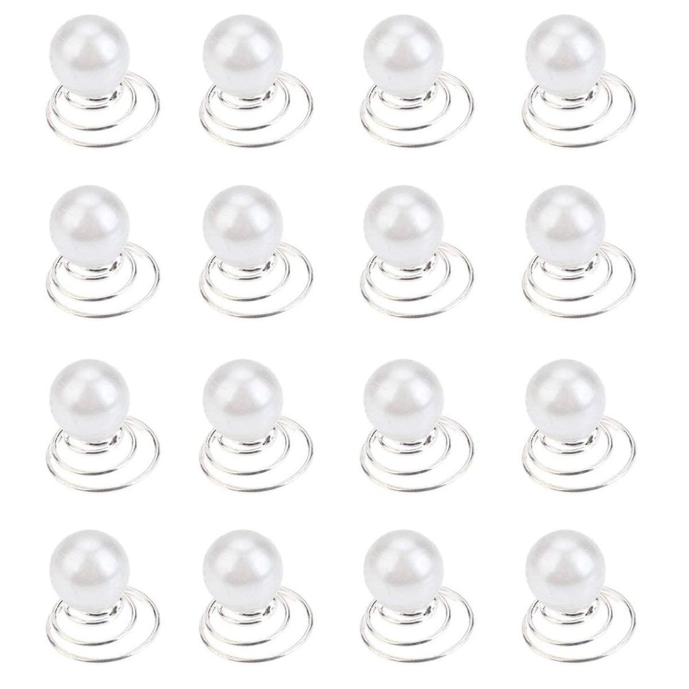 12 Pcs Swirl Hair Twists Coils Hair Clips Wedding Bridal Spiral Hair Pins Rhinestone Pearl Metal Spiral Twist Hairpins