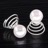 12 Pcs Swirl Hair Twists Coils Hair Clips Wedding Bridal Spiral Hair Pins Rhinestone Pearl Metal Spiral Twist Hairpins view 3