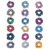 18 Pcs Shiny Elastic Hair Scrunchies Hair Bobbles Hair Ties Mermaid Scales Scrunchies Ponytail Holder Hair Scrunchy Hair Bands Ties view 1
