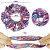 18 Pcs Shiny Elastic Hair Scrunchies Hair Bobbles Hair Ties Mermaid Scales Scrunchies Ponytail Holder Hair Scrunchy Hair Bands Ties view 2