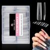 UNA GELLA Full Square Gel Fake Nails Pre-file 120pcs Press On Nails XXL No C Curve Extra Long Nail Tips Clear Long Flat Nail Tips Tapered Square Soft Gel Tips view 1